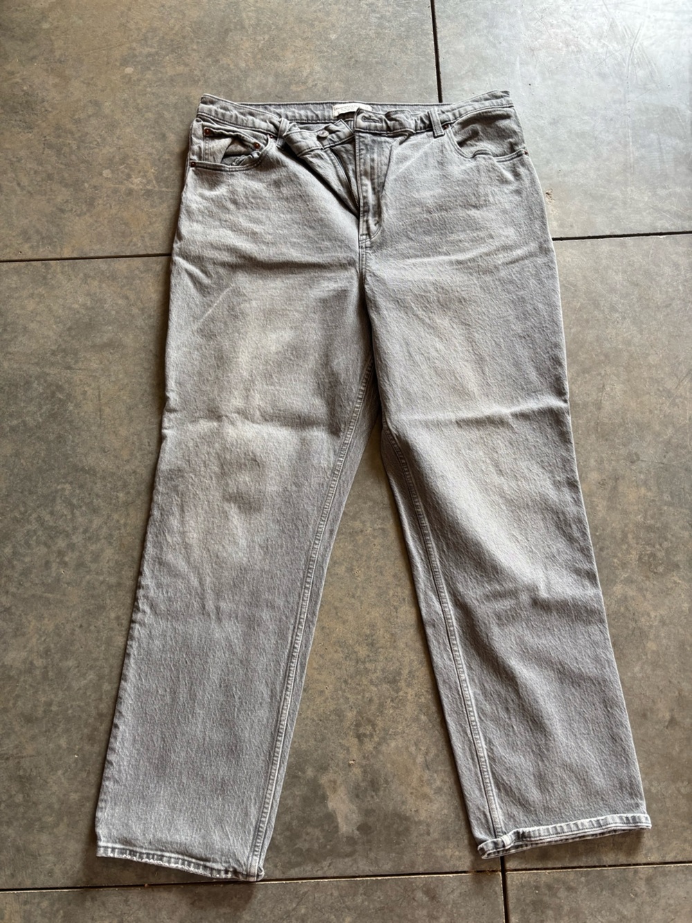 Abercrombie & Fitch Gray Straight-Leg Jeans